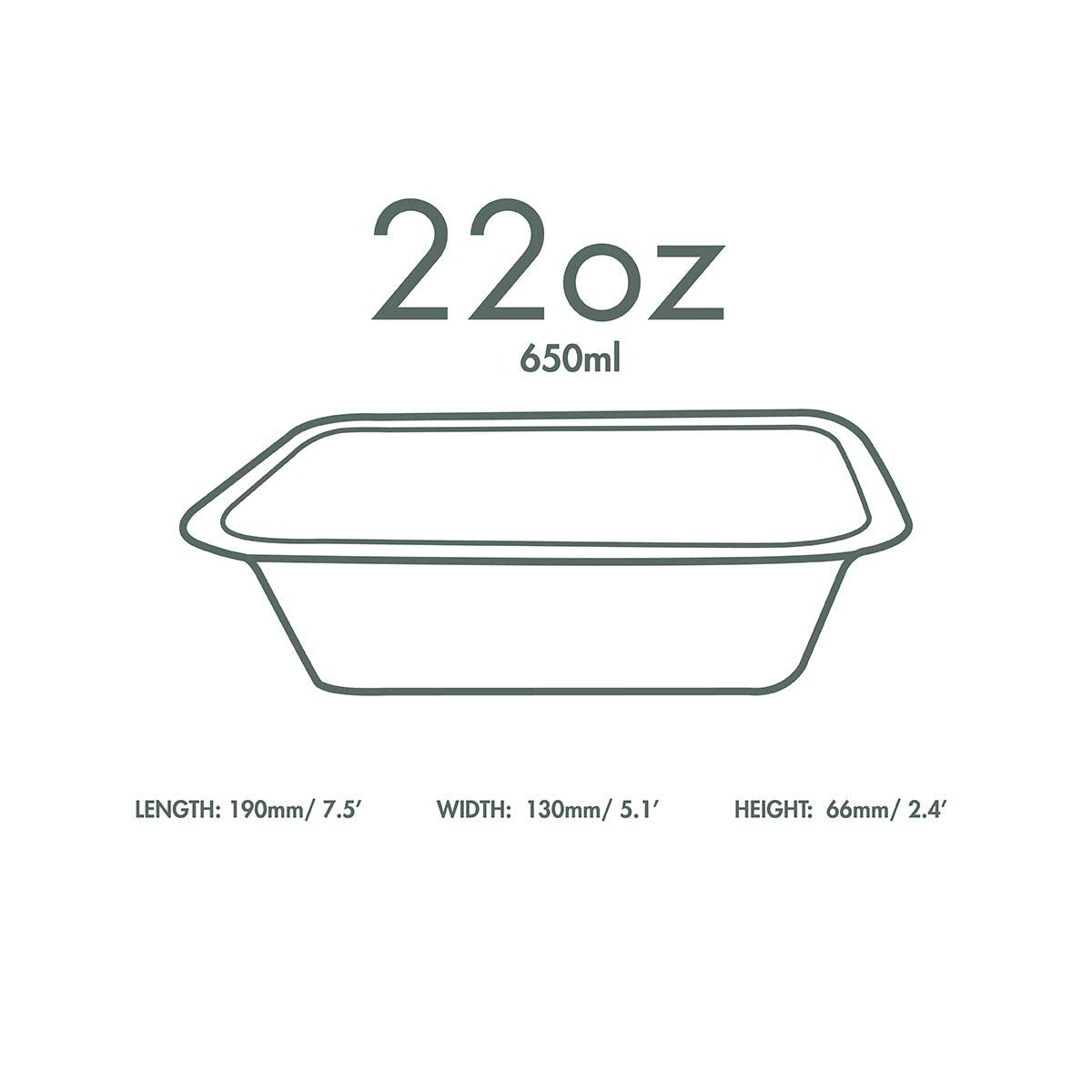 Plant-Based Compostable 22oz Gourmet Range Base (Case of 600) by Vegware – Size 3, 22oz, 22 ounces, Bagasse, White, Pack of 600