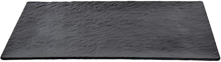 HUBERT Serving Tray Matte Black Textured Melamine - 21" L x 15" W