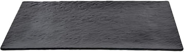 HUBERT Serving Tray Matte Black Textured Melamine - 21" L x 15" W