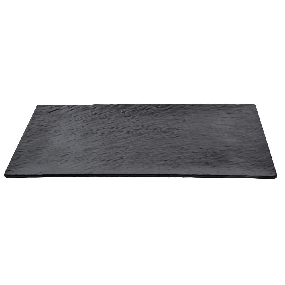 Serving Tray Matte Black Textured Melamine - 21" L x 15" W by HUBERT – melamine, Black, Model M1415-BLACK