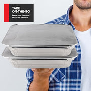 Stock Your Home 30 Pack w/ Lids / Silver / With Lids Disposable Cookware