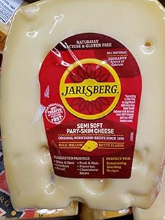 Jarlsberg Original Norwegian Semi Soft Part Skim Cheese 2lb x 2 pk `Total ~4lb`