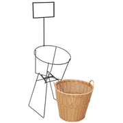 Single Natural Wicker Basket Display Set - 17"L x 18"W x 35"H by HUBERT – 17"L x 18"W x 35"H