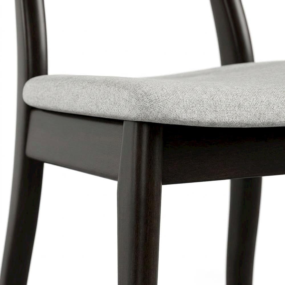 Black Wenge Solid Wood Dining Side Chair Set of by Starlight Canyon Home – Full Solid Rubberwood, Fabric, Black, Pack of 2