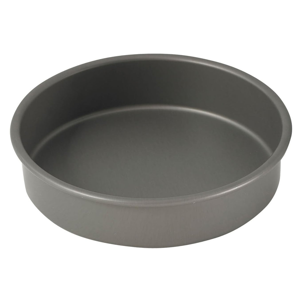 Round Cake Pan by Winco – 8", 8.0 inches, Aluminum, Black, Model HAC-082