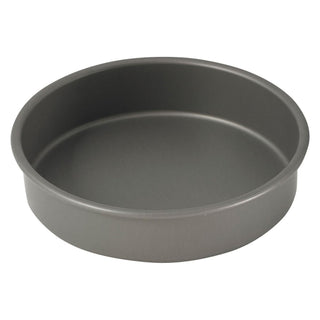 Round Cake Pan by Winco – 8", 8.0 inches, Aluminum, Black, Model HAC-082
