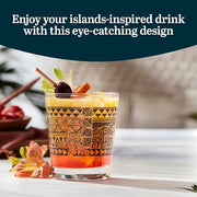 Libbey Tiki Rocks Black / 4 Count (Pack of 1) / Tiki Old Fashioned Glasses