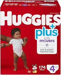 HUGGIES Plus Diapers, Size 4, 174 Count