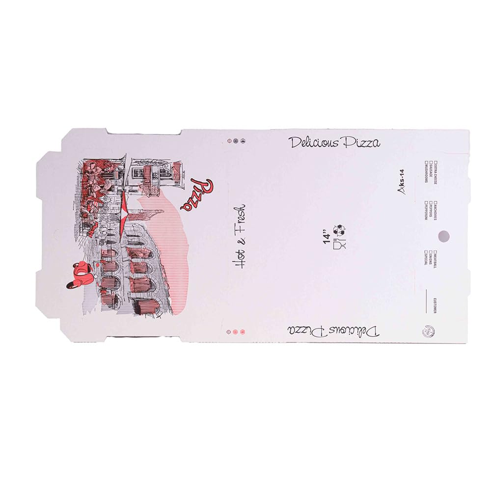 KITCH24/7 White / 14 x 14 x 2 / 85.0 ounces Pizza Boxes