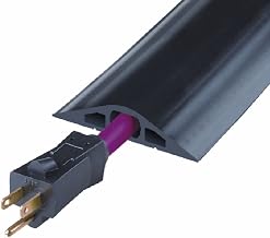 Checkers Industrial Safety Products Powerback RFD3-10 Durable Rubber Center Channel Duct Protector, Black, 10' Length