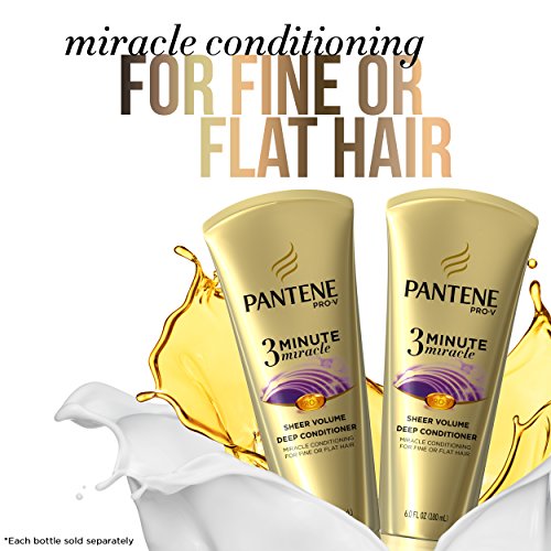 Pantene 3 Minute Miracle Conditioner 8 FL OZ / 8 Fl Oz (Pack of 1) / Sheer Volume 3 Minute Miracle Deep Cond Conditioners