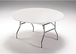 Creative Converting 37200 White Plastic Tablecover Stay Put 60" Round Solid (12pks Case)12