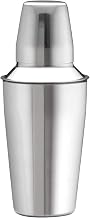 TableCraft 377 Cash & Carry Bar Shaker, 28 oz., 3 Piece Set Includes: Shaker, Strainer, and 3-1/4 oz. Cap, Dishwasher Safe, Stainless Steel (Individually Boxed), 6 Each per case