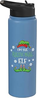 Im The Rational Elf Christmas Stainless Steel Insulated Water Bottle