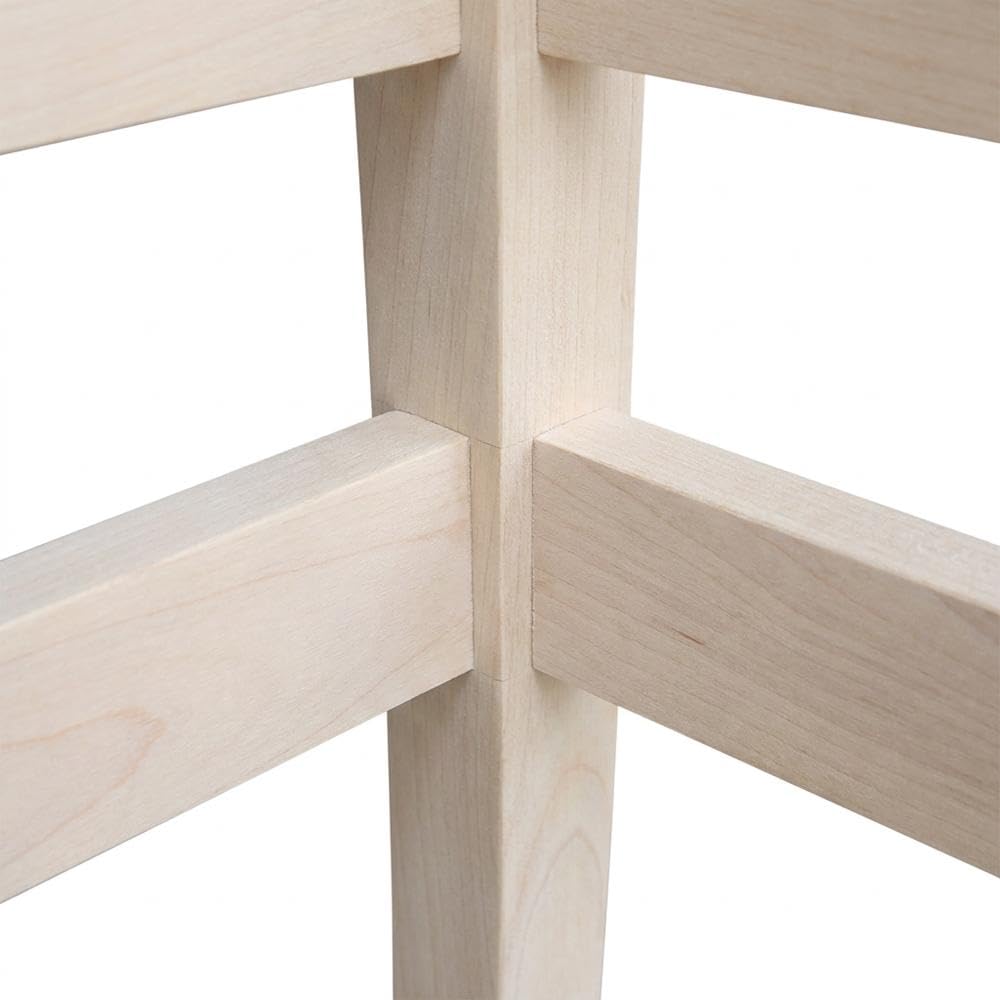 Solid Wood Dining Chair Unfinished Hardwood by Furnifact – Wood, Unfinished, Pack of 2