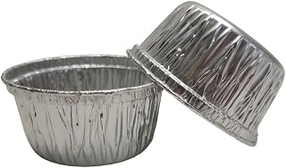 D&W Fine Pack 4 Ounce Disposable Aluminum Ramekins - Versatile Soufflé & Crème Brulee Foil Cups, Ideal for Baking & Serving, Premium Disposable Ramekins, Aluminum Cupcake Pans - 19044