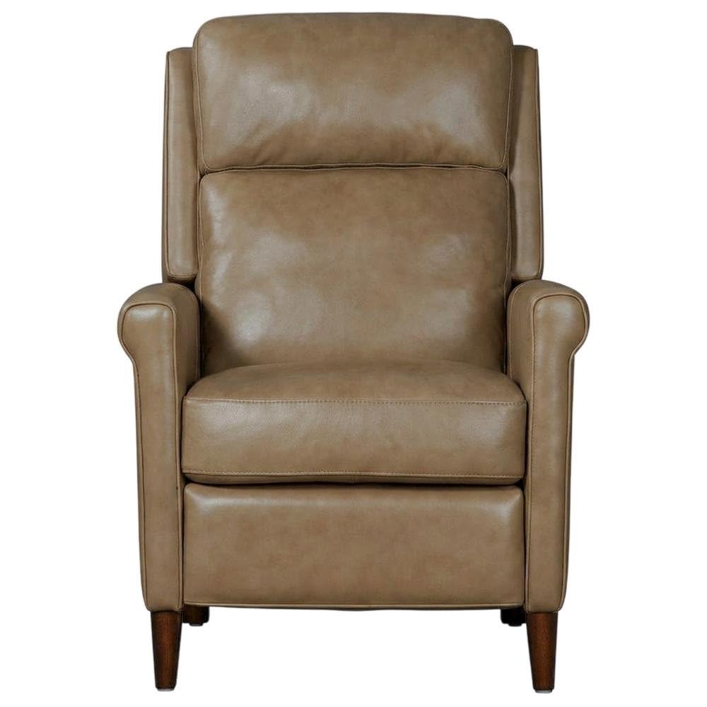 Beige Lotus Cream Manual Recliner by Starlight Canyon Home – Top Grain Leather with Match (X), Beige