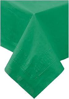 Hoffmaster 220629 Tissue/Poly Tablecover, 3 Ply, 108" Length x 54" Width, Jade (Case of 25)