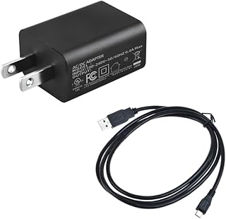 Micro USB 5V AC/DC Adapter Compatible with POPULO CSL-4000 CSL4000 Electric Screwdriver Kit 6 Torque Settings Screwdriver Cordless 4V 1500mAh Li-ion Battery 5VDC Power Supply Cord Charger