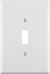 Leviton 1-Gang Toggle Device Switch Wallplate, Oversized, Thermoset, Device Mount, White, 88101