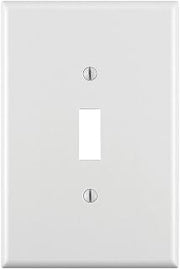 Leviton 1-Gang Toggle Device Switch Wallplate, Oversized, Thermoset, Device Mount, White, 88101