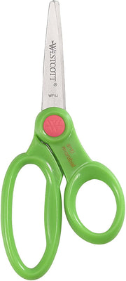School Scissor Caddy and Kids Scissors by Westcott – Case of 4, Stainless,Stainless Steel,Steel, Yellow,blue,green,pink, Model 500-14755