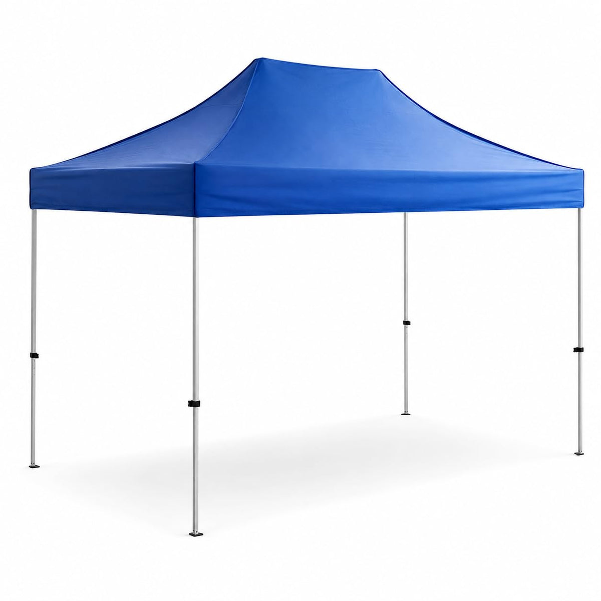 Glownary 10 x 15 ft Steel Pop Up Canopy Tent – Blue Straight Leg, UV-Resistant, Water-Resistant Polyester, with Stakes and Ropes, 150 sq ft Coverage