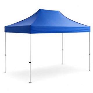 Glownary 10 x 15 ft Steel Pop Up Canopy Tent – Blue Straight Leg, UV-Resistant, Water-Resistant Polyester, with Stakes and Ropes, 150 sq ft Coverage