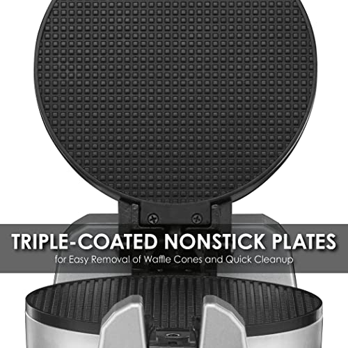 Waring Single Waffle Cone Maker / Silver / 1 Commercial Waffle Makers