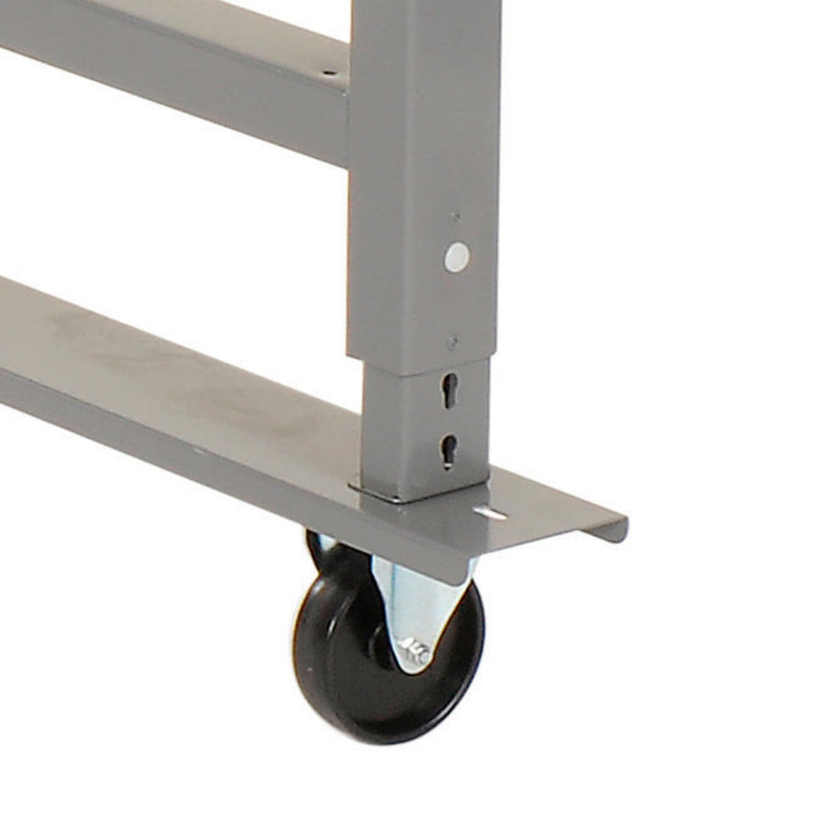 Mobile Adjustable Height Workbench by Global Industrial – 30"L x 72"W x 4.5"H, Steel, Gray, Model 183168A
