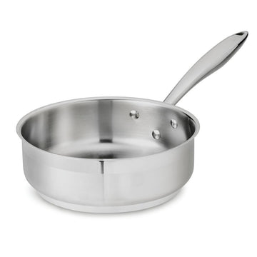 Browne Thermalloy 2 qt Stainless Steel Straight-Sided Sauté Pan with Handle - 8 7/10"Dia x 4"H by Browne Foodservice – 2.0 quarts, Stainless Steel, Silver, Model 65506241807