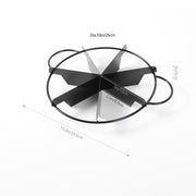 Hawok Cake and Pie Divider, 7 Slice Marker, Black Carbon Steel