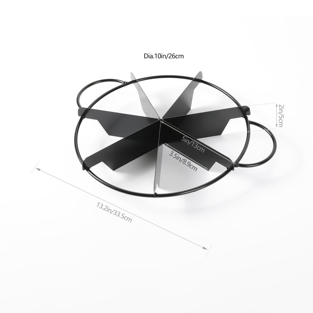 Hawok Cake and Pie Divider, 7 Slice Marker, Black Carbon Steel