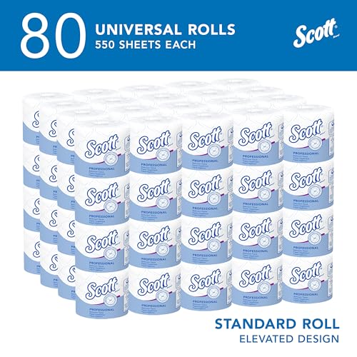 Scott Professional White / 550 Sheet (Pack of 80) / 80 Rolls Paper & Plastic