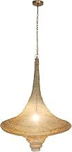 Gold Chain Basket Light - D30'' Industrial Pendant Light Fixture 39" H