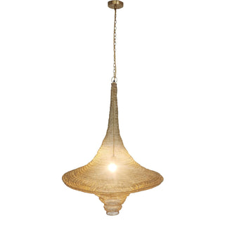 Gold Chain Basket Light - D30'' Industrial Pendant Light Fixture 39" H by Design Living – 39 H, Model AC03C30GD