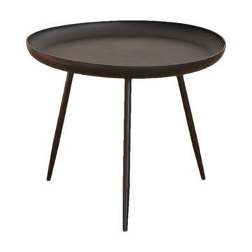 Circular Upright Sofa Side Table Minimalist Living Room Mesa Auxiliar Table Movable Short Nightstands by HYueaph – 60cm×60cm×40cm, Plastic, Black, Model luu038
