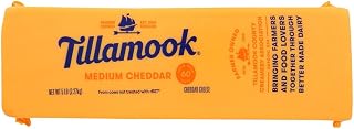 Tillamook Medium Cheddar Cheese, 5 Pound -- 6 per case.