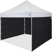 E-Z UP 10' Canopy Sidewall, Set of 4, Fits 10' x 10' Straight Leg Canopy, Quick Attachment Straps, Black