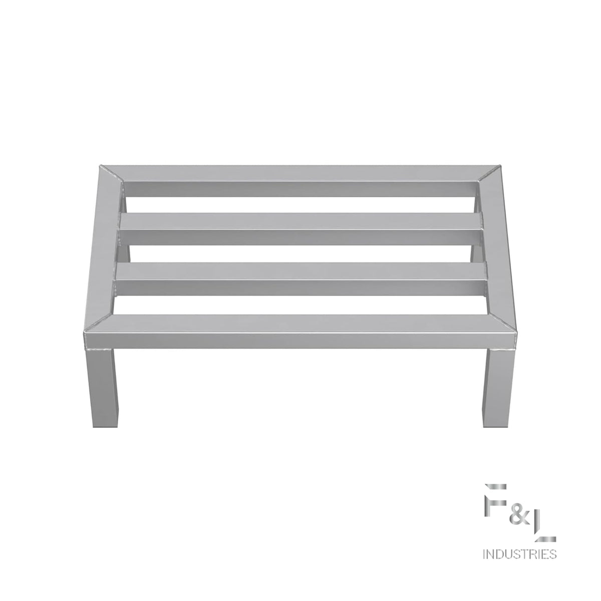 Focus Foodservice ™ - Dunnage Rack by Update International – 24"L x 20"W x 8"H, Aluminum, Silver, Model DNRK-2024