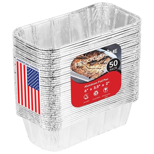 Stock Your Home Pans / 50 Pack / Silver Loaf Pans