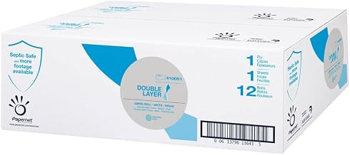 410051 Jumbo Roll Tissue Double Layer, (box of 12 rolls)