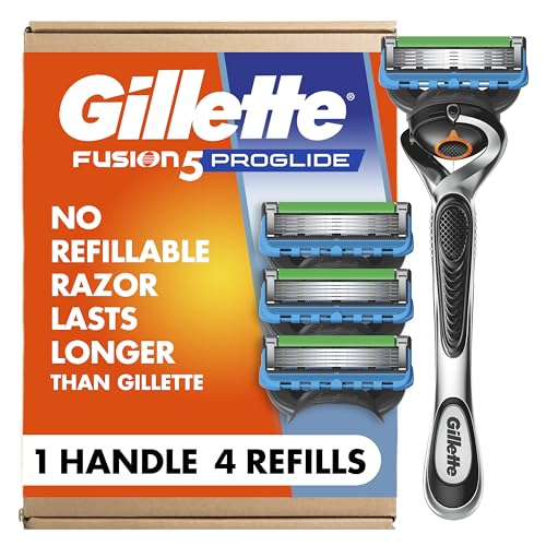 Gillette 1 Razor + 4 Refills / Handle + 4 Refills / 1 Count (Pack of 1) Cartridge Razors