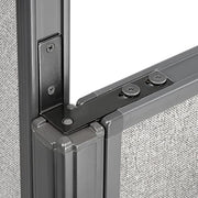 Office Panels High-Low 90 Degree Connector Kit For 60" Low Panel by Global Industrial – Alloy Steel, Black, Model 240253
