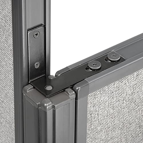 Office Panels High-Low 90 Degree Connector Kit For 60" Low Panel by Global Industrial – Alloy Steel, Black, Model 240253