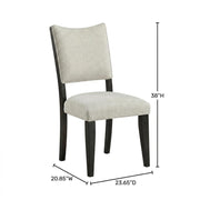 Polyester-Upholstered Side Chair with Rubberwood Legs by Starlight Canyon Home – Engineered Wood, Grey