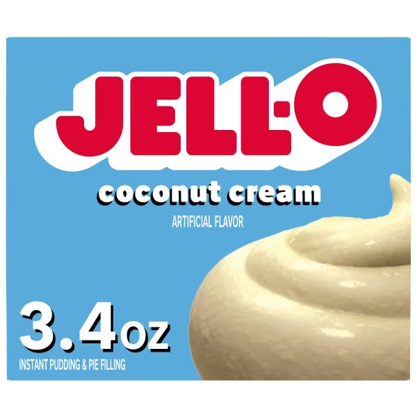 Jell-O Tapioca & Coconut cream / 3.2 Ounce (Pack of 4) / 4 Pudding Mixes
