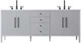 Elegant Kitchen and Bath 84" Double Bathroom Vanity in Grey