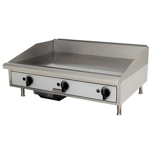 36" Thermostatic Control Gas Griddle by Toastmaster – Stainless Steel, Silver, Model TMGT36