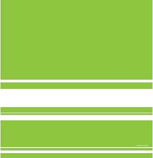 Creative Converting Coordinates Collection Plastic Banquet Table Cover, Fresh Lime Stripe